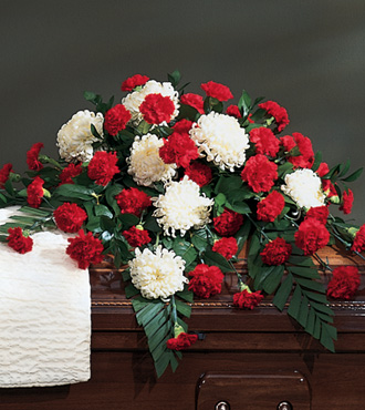 Casket Spray Carnations Mums